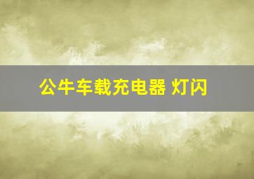 公牛车载充电器 灯闪